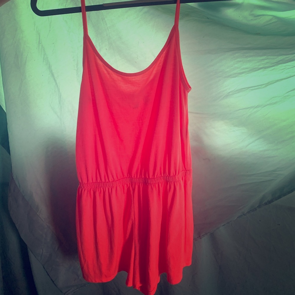 Neon pink romper really cute for summer
